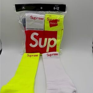 Special color combination pack of Supreme Socks - Neon and White